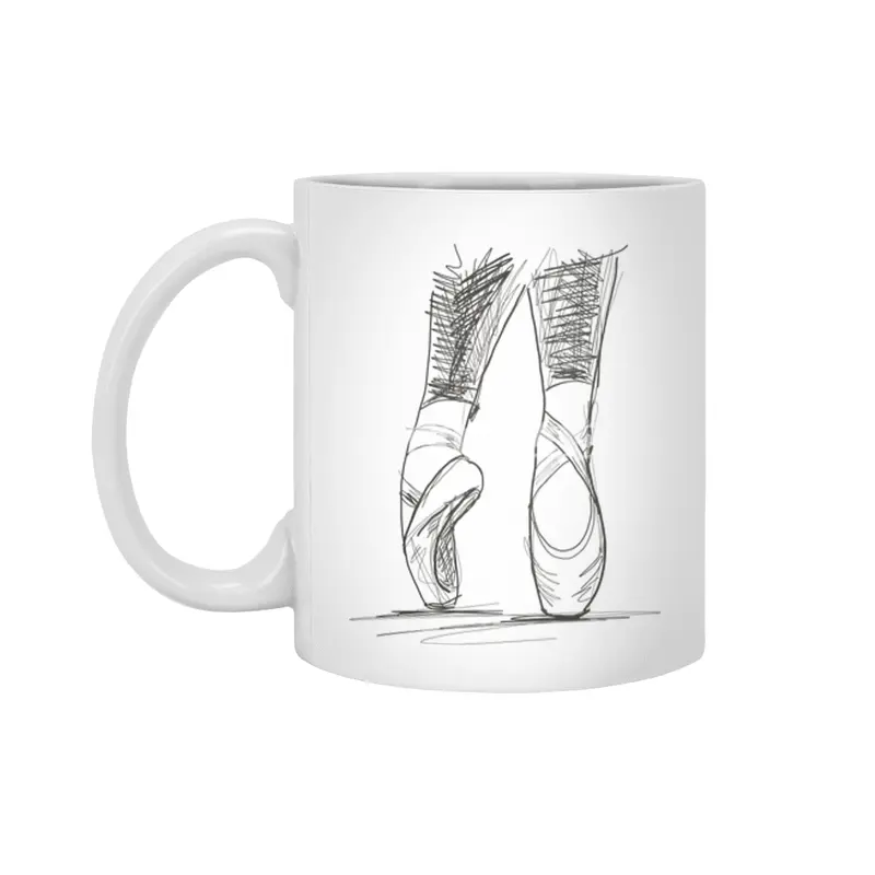 Dance ballerina girl ballet silhouettes Beyaz Kupa