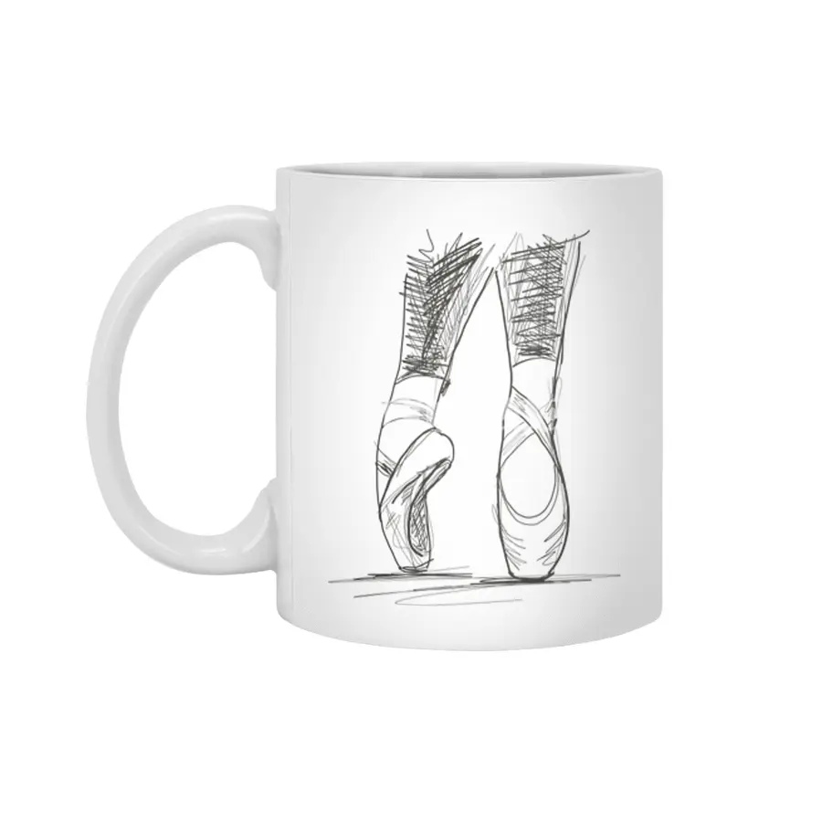 Dance ballerina girl ballet silhouettes Beyaz Kupa