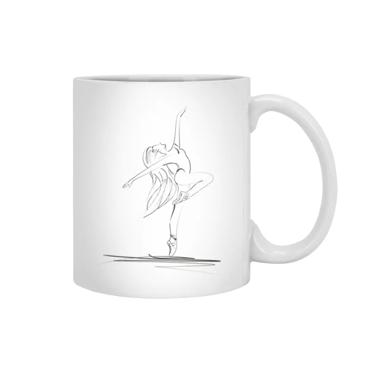 Dance ballerina girl ballet silhouettes Beyaz Kupa