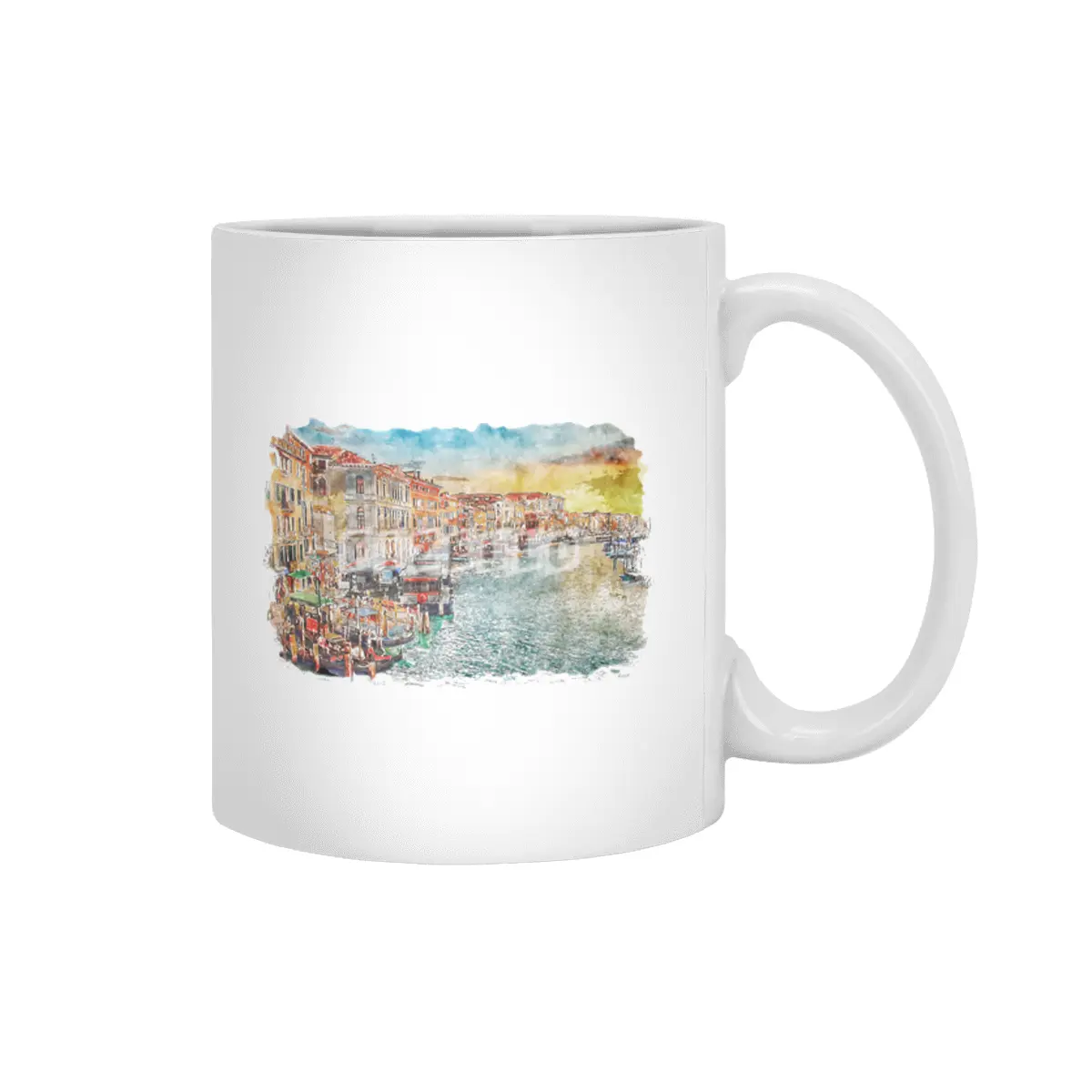Venice Watercolor Beyaz Kupa