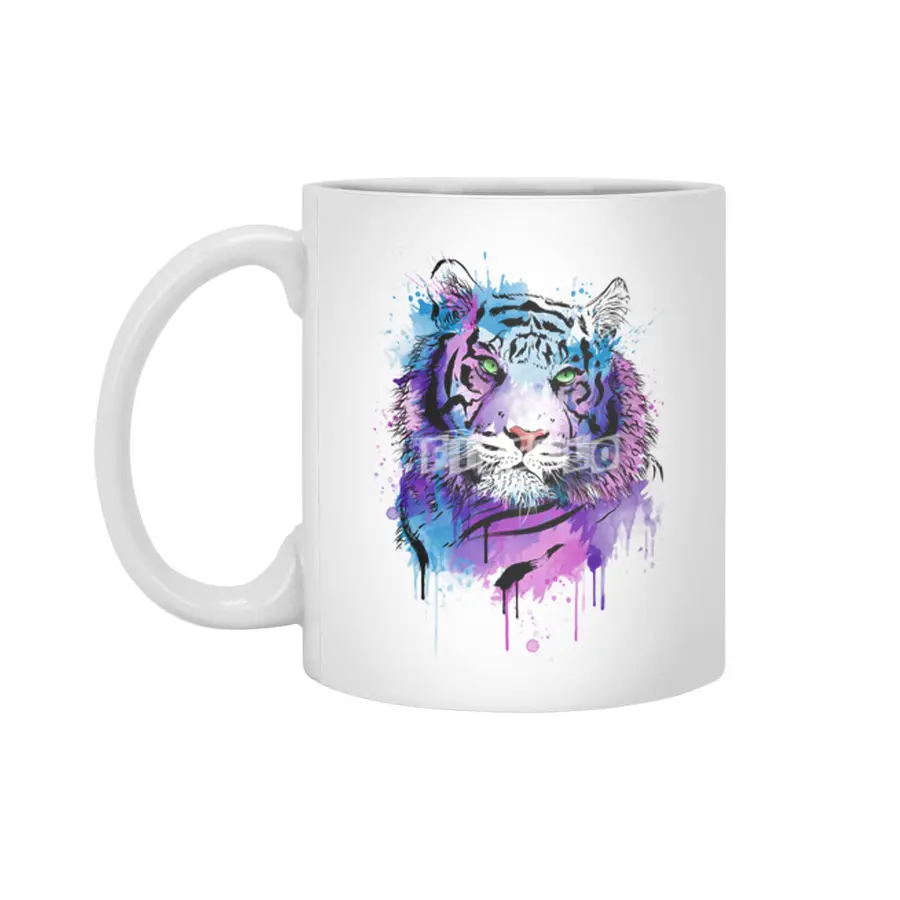 Tiger watercolor Beyaz Kupa