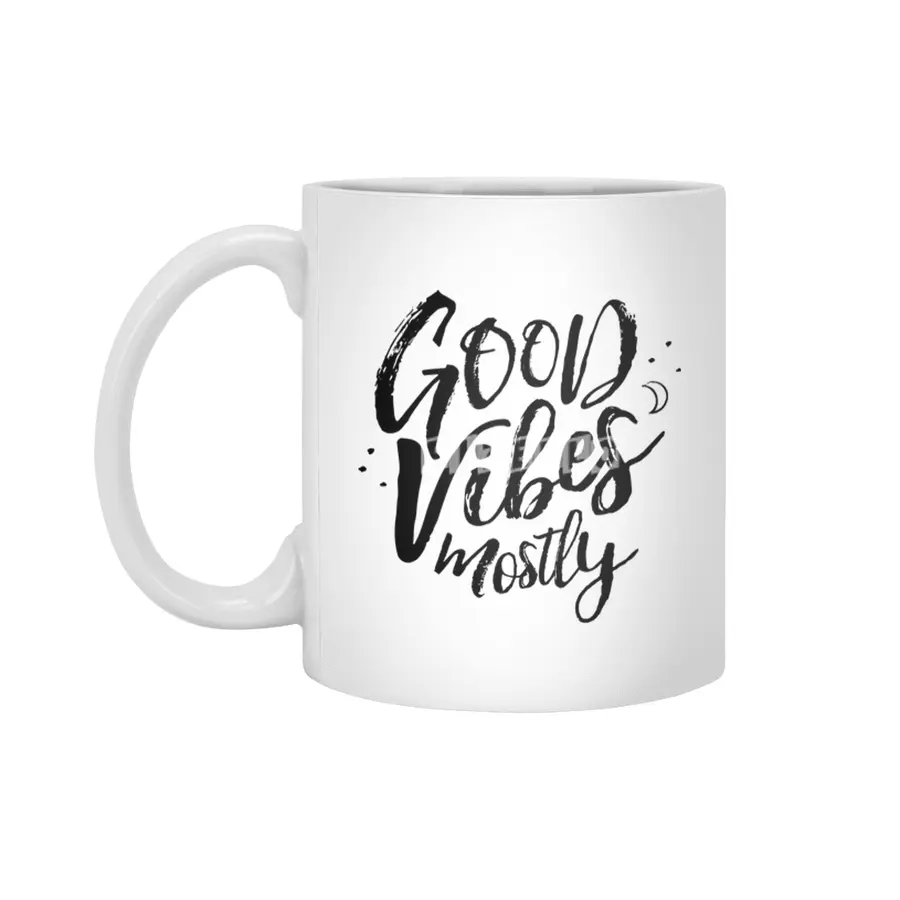 Good Vibes Mostly Beyaz Kupa