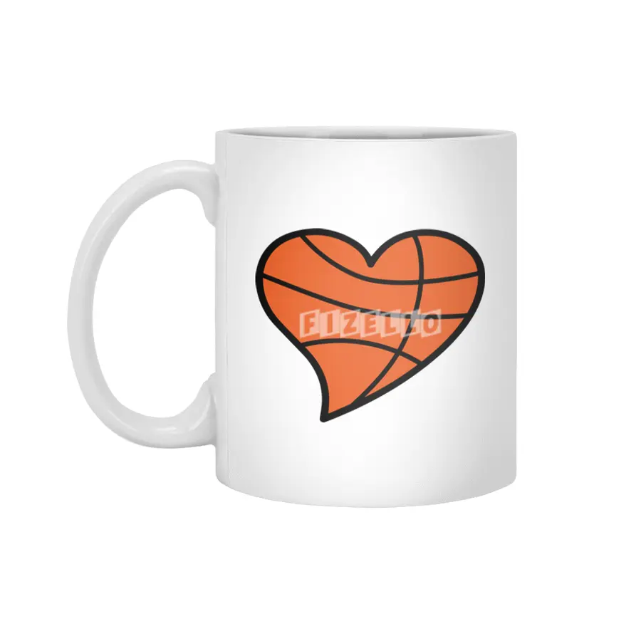 Basketball Heart Beyaz Kupa