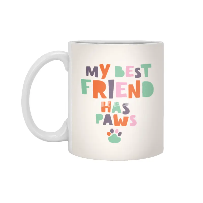 My best friend has paws Beyaz Kupa
