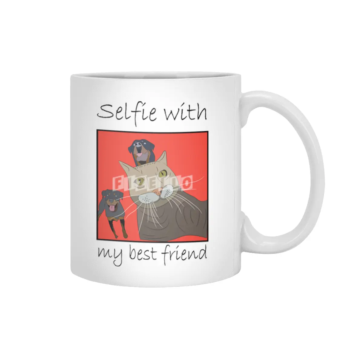 Selfie With My Best Friend Beyaz Kupa