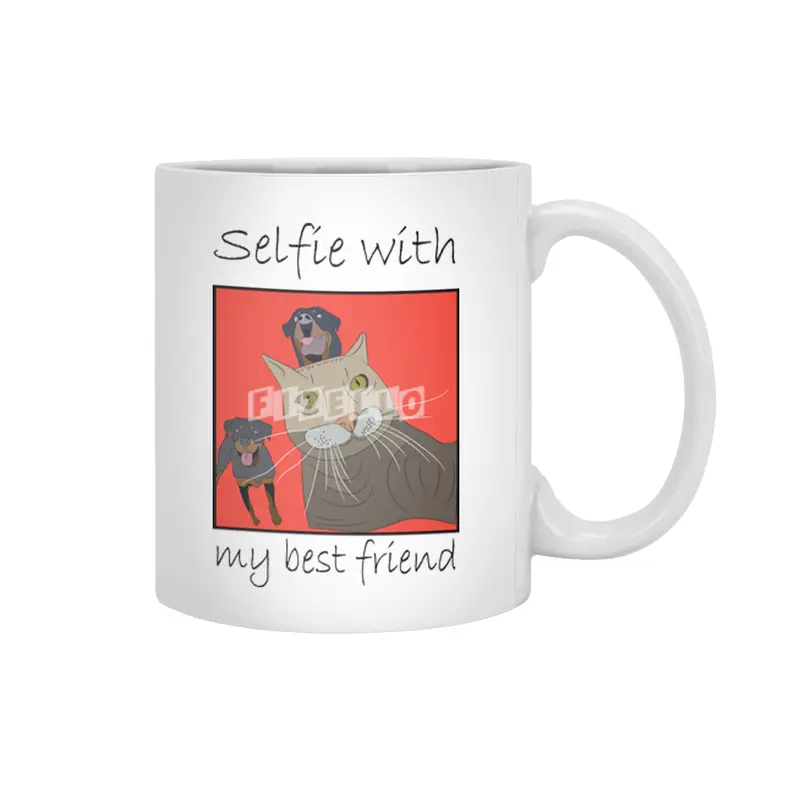 Selfie With My Best Friend Beyaz Kupa