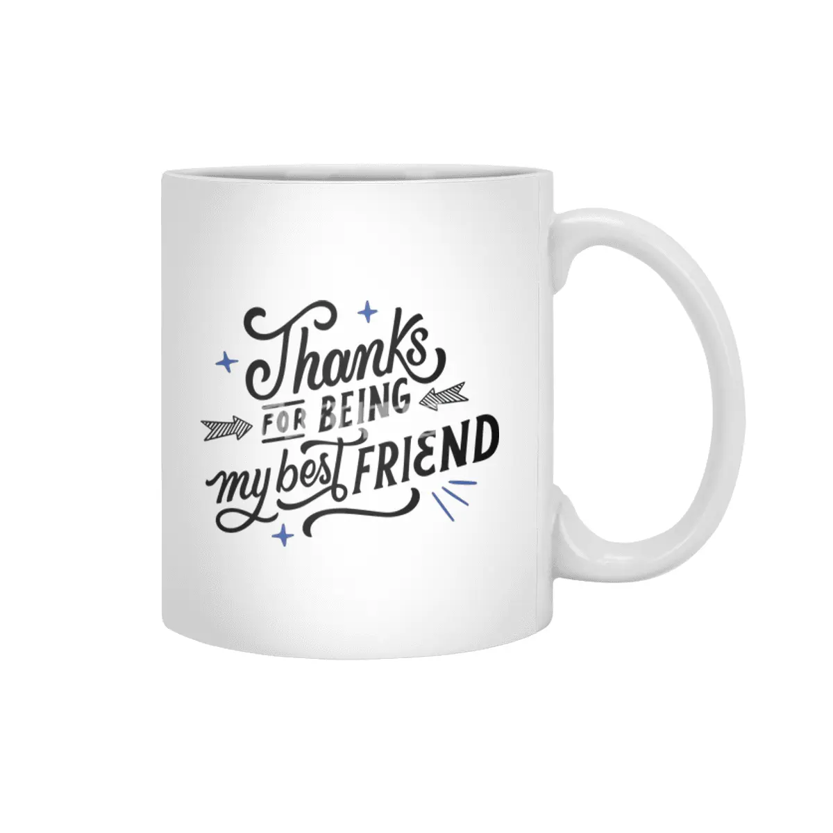 Thanks for Being My Best Friend: Heartwarming Designs for Special Bonds Beyaz Kupa