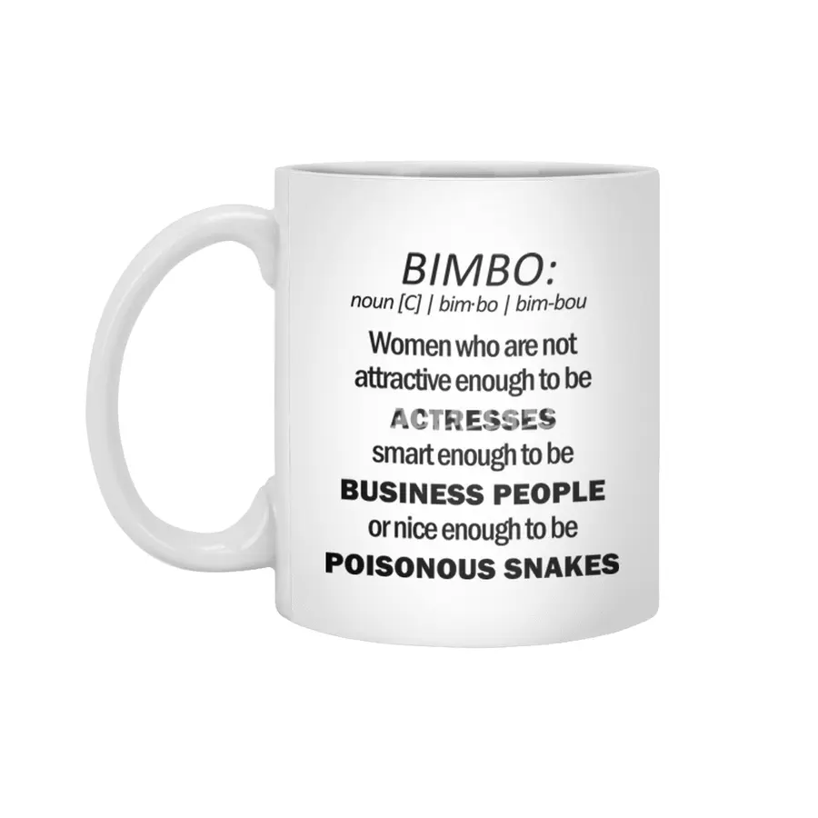 Bimbo Definition - Black Lettering Beyaz Kupa