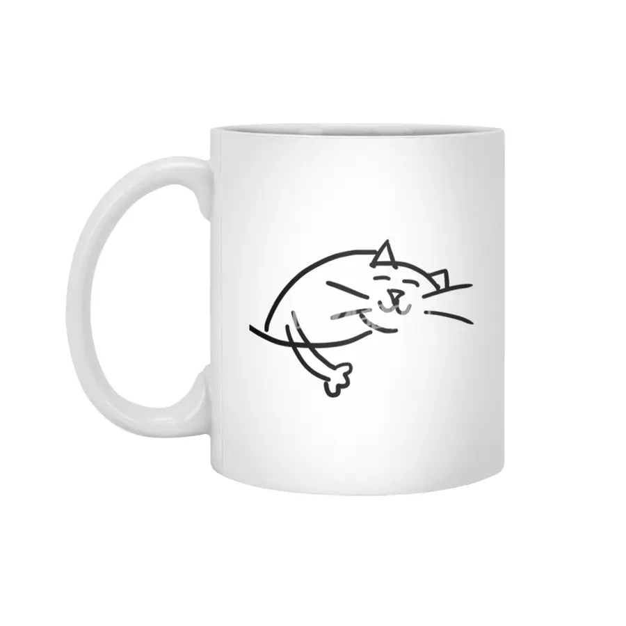 Happiness is a Warm Cat Beyaz Kupa