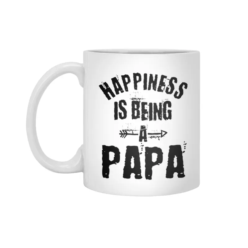 Happiness is Being a Papa Father's Day Gifts Beyaz Kupa
