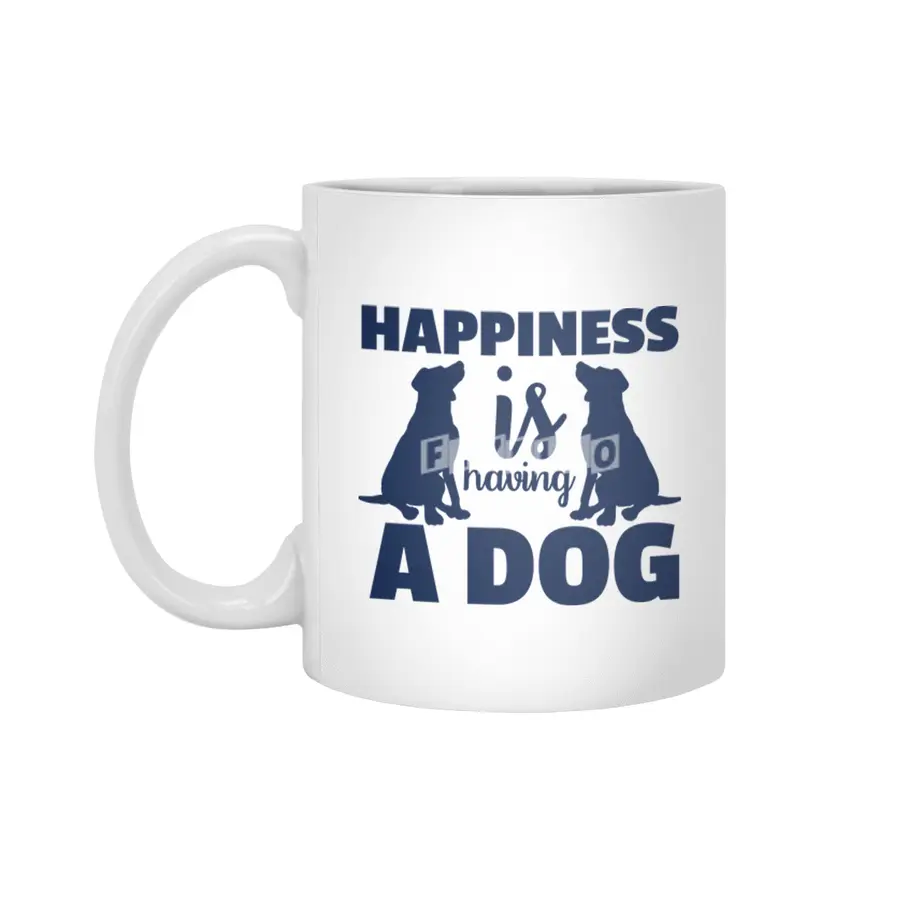 Happiness is Having a Dog Beyaz Kupa