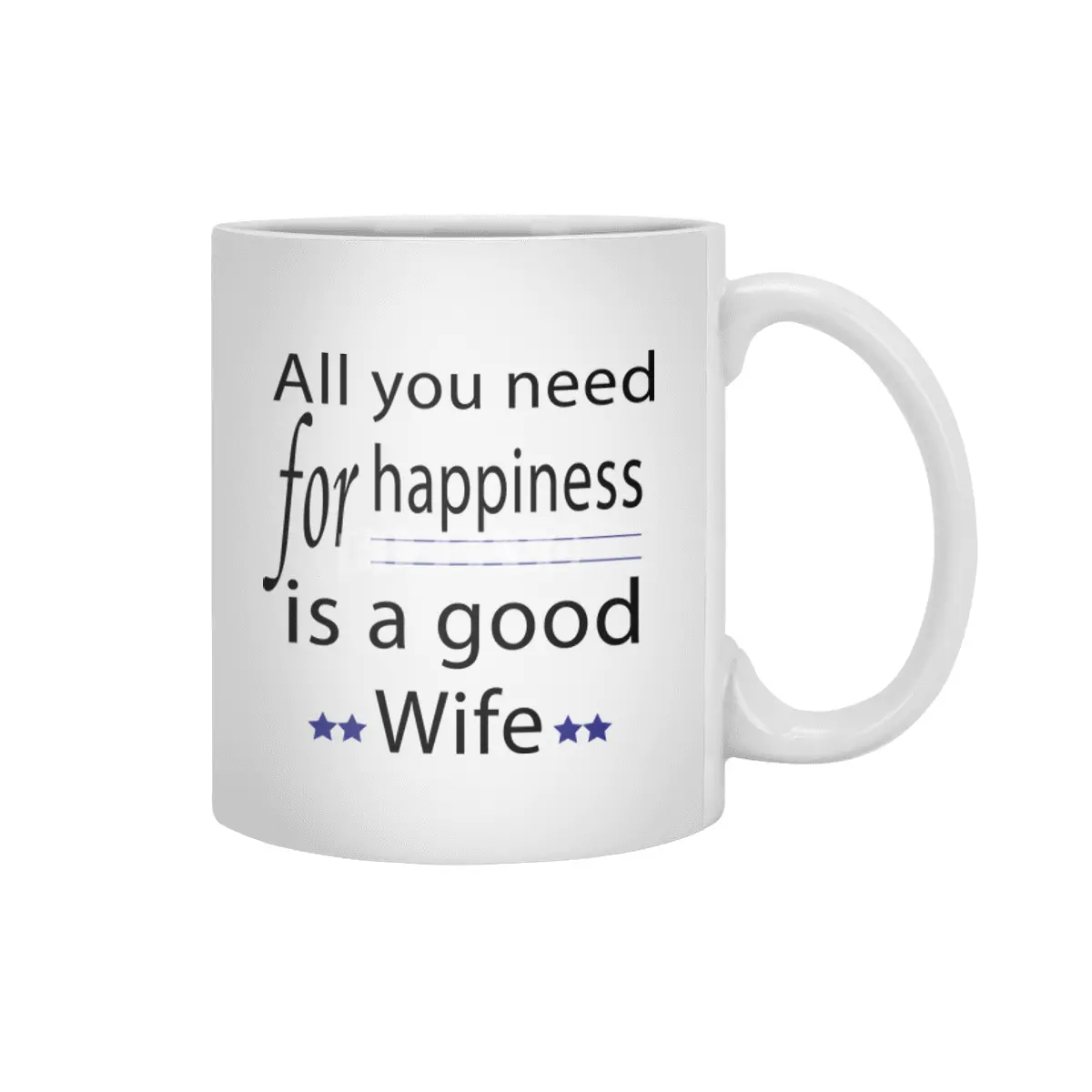 all you need for happiness is a good wife Beyaz Kupa