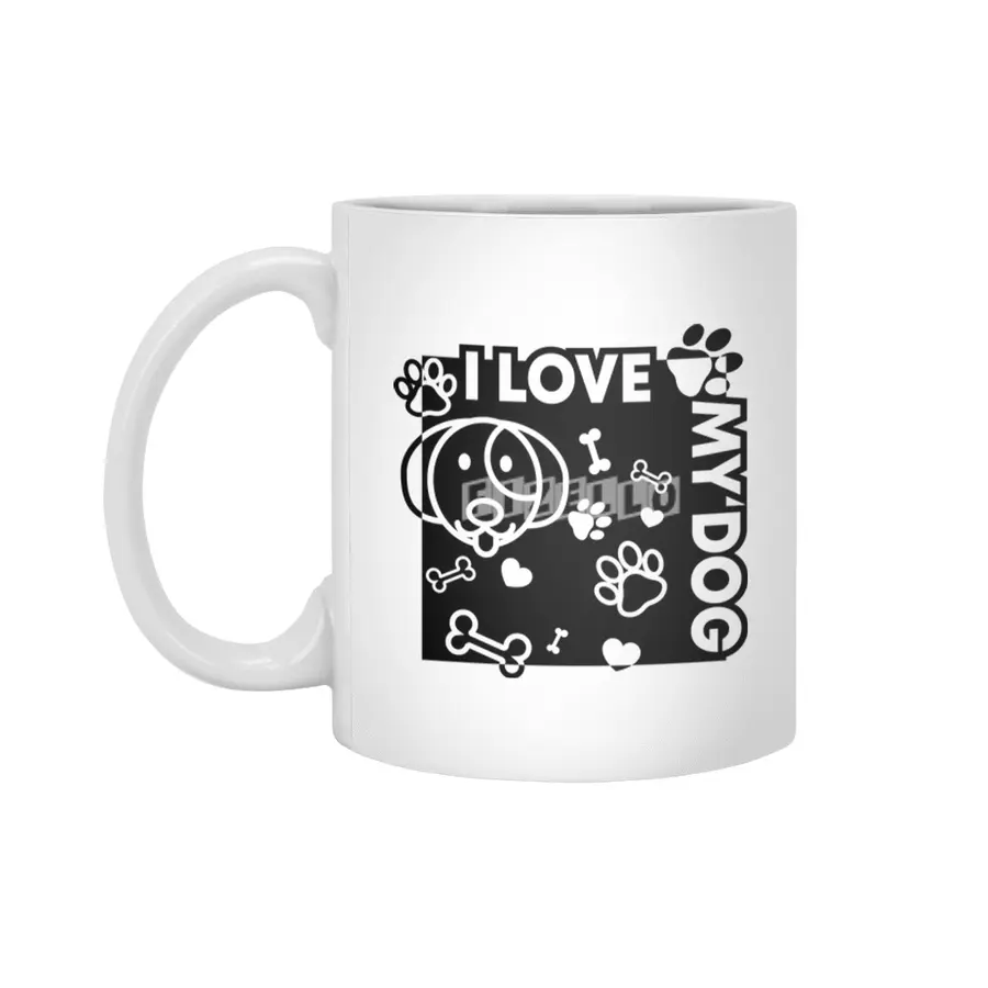 Cute lovely gift for dog lovers | I love my dog Beyaz Kupa