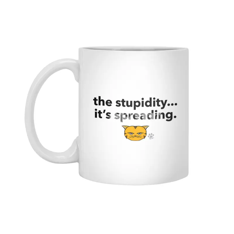 Meh Kitty - OrangeCat - the stupidity...it's spreading. Beyaz Kupa