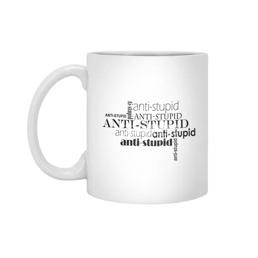 anti-stupid Beyaz Kupa