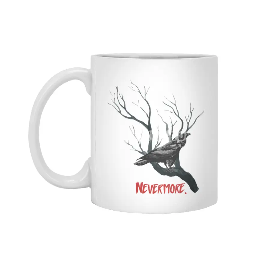 Nevermore Raven Beyaz Kupa