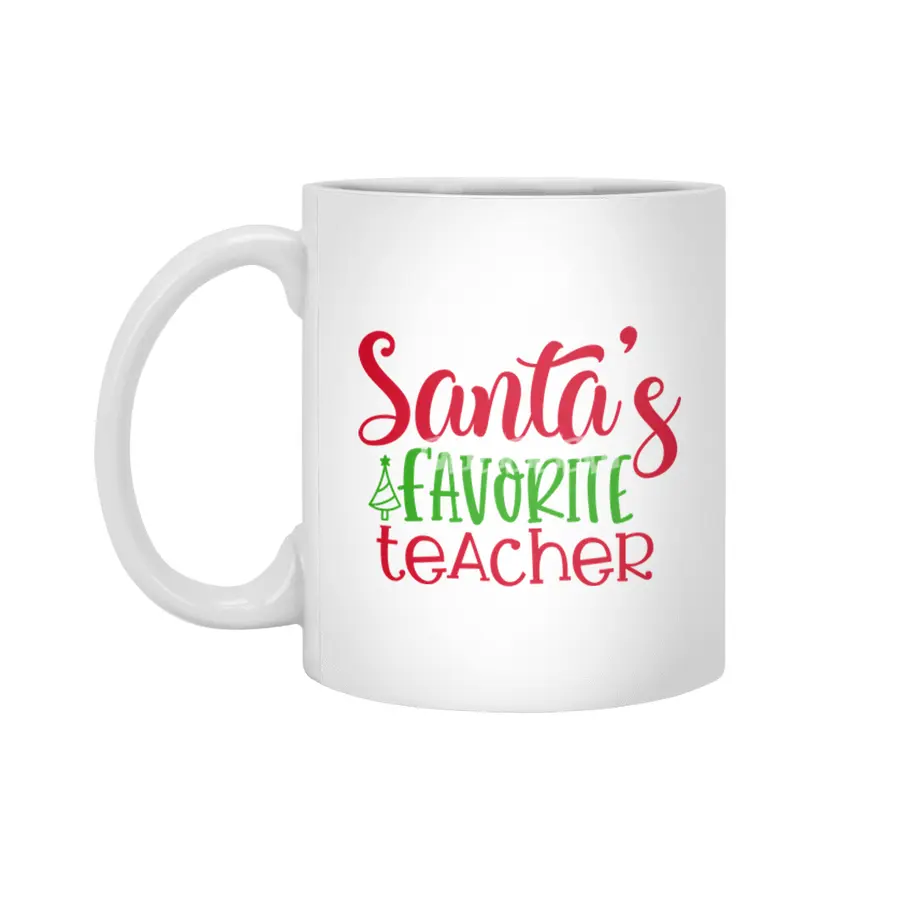 Absolute Best Santa's Favorite Teacher Beyaz Kupa