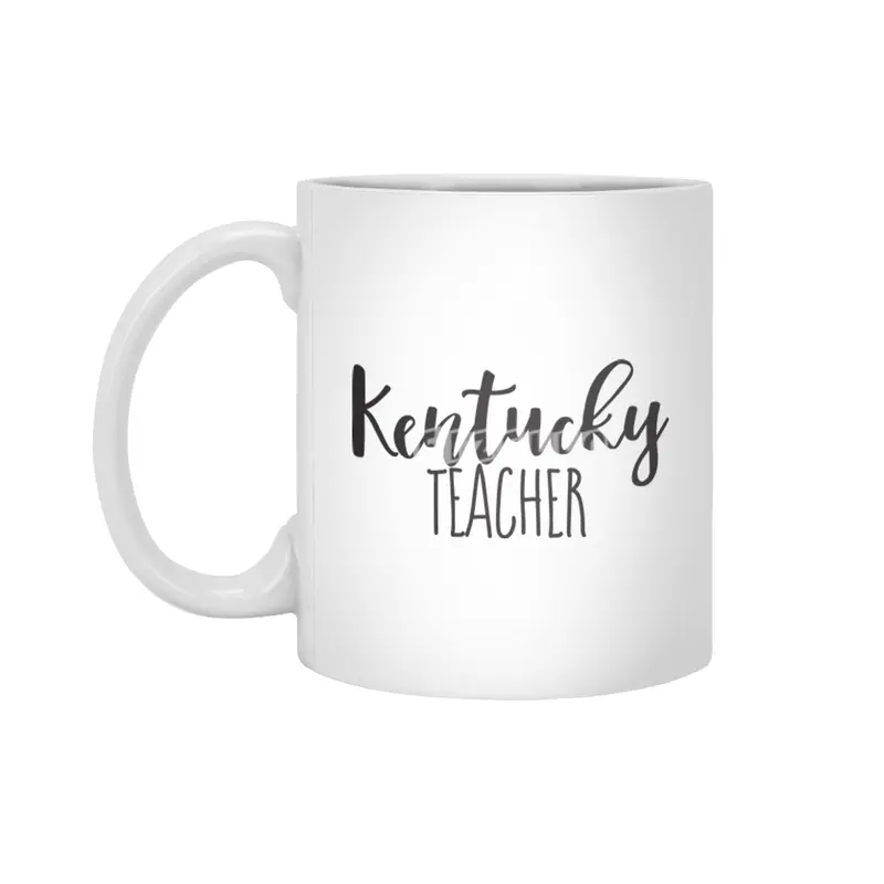 Kentucky Teacher Lettering Beyaz Kupa