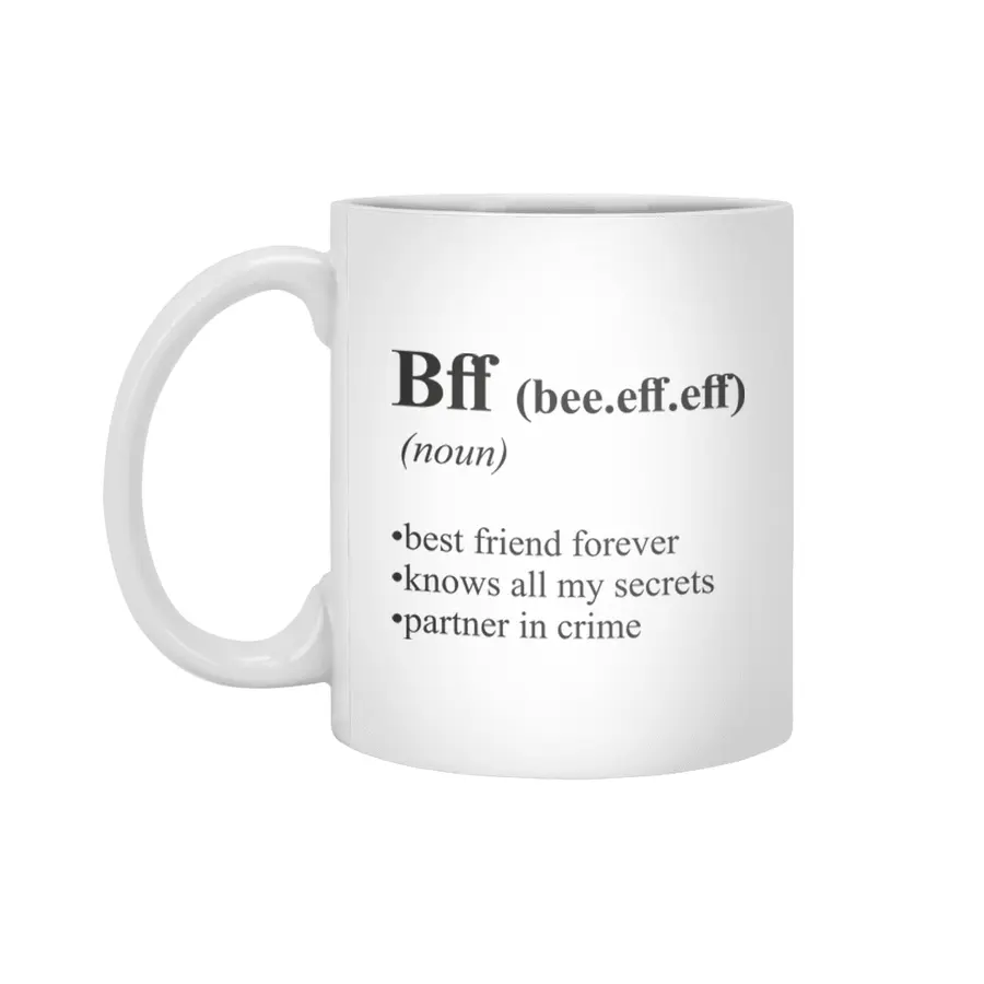 BFF Best Friends Alternative Dictionary Definition Beyaz Kupa