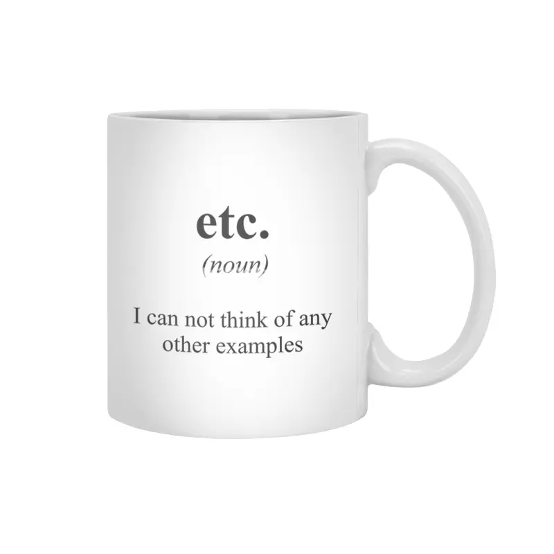 Etc. Alternative Dictionary Definitions Parody Beyaz Kupa