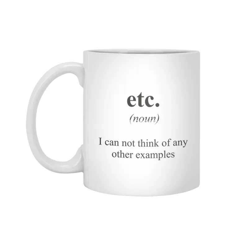 Etc. Alternative Dictionary Definitions Parody Beyaz Kupa