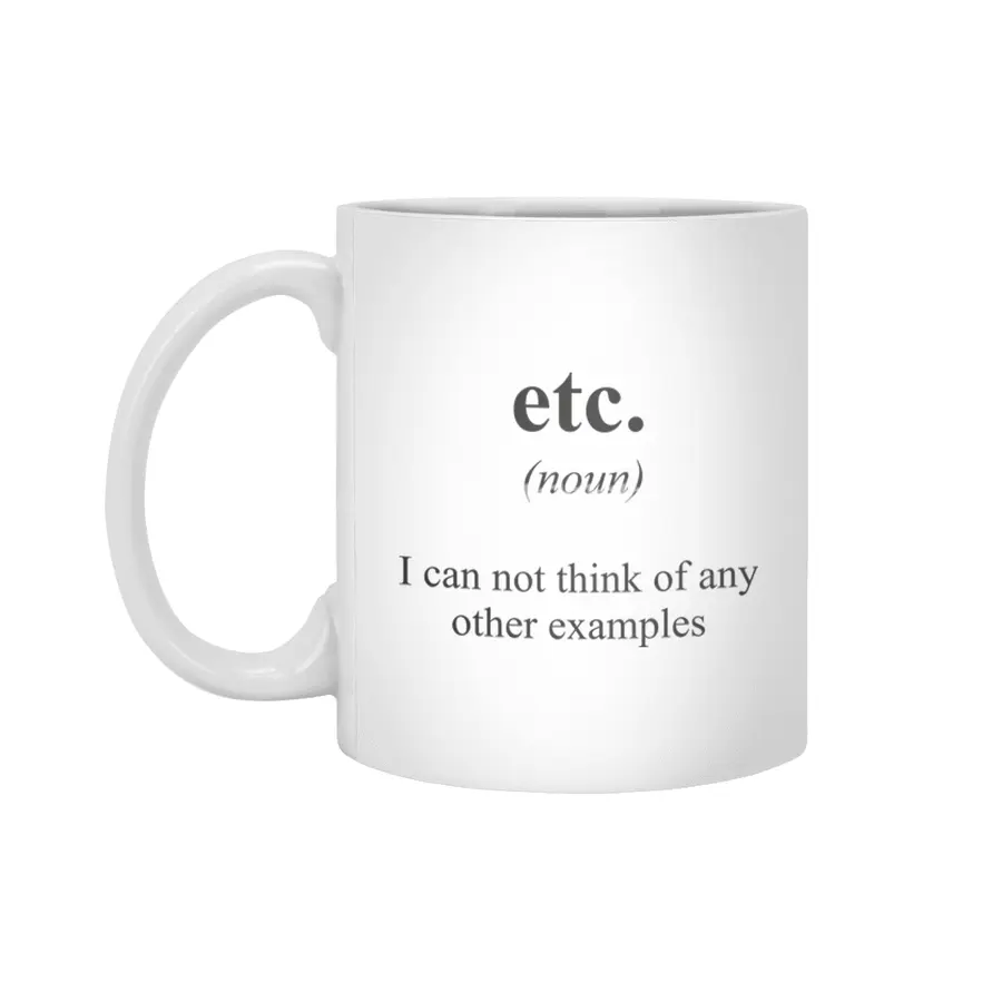 Etc. Alternative Dictionary Definitions Parody Beyaz Kupa