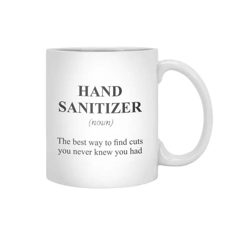Hand Sanitizer Alternative Dictionary Definitions Parody Beyaz Kupa