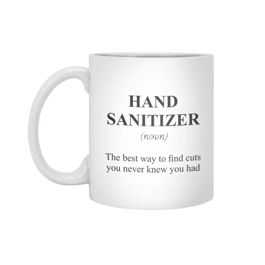 Hand Sanitizer Alternative Dictionary Definitions Parody Beyaz Kupa