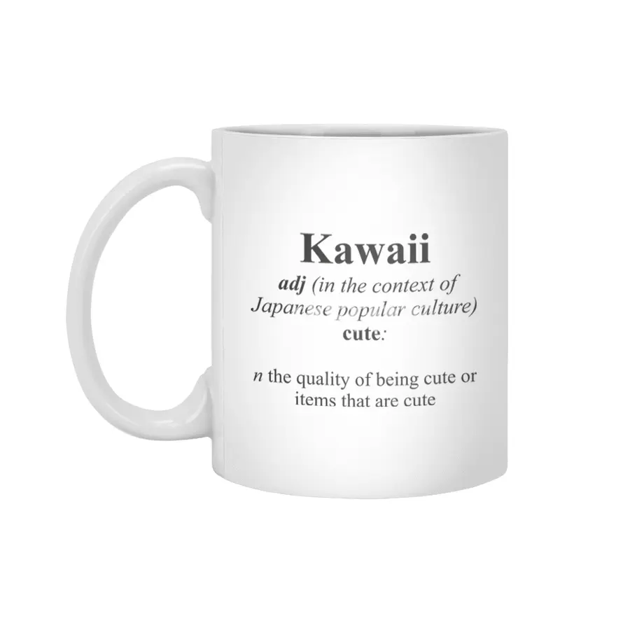 Kawaii Alternative Dictionary Definitions Parody Beyaz Kupa