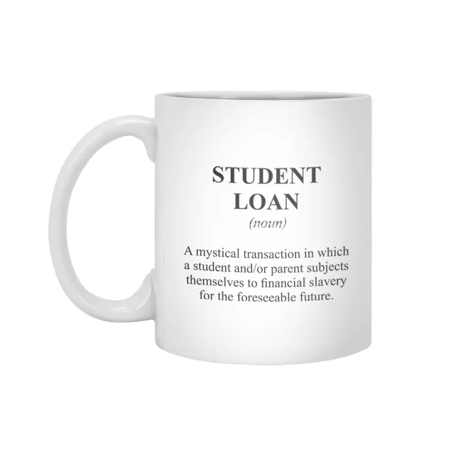 Student Loan Alternative Dictionary Definition Parody Beyaz Kupa