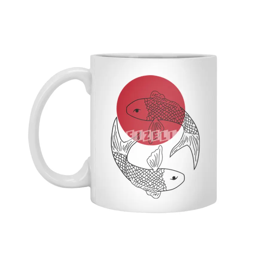 koi fishes Beyaz Kupa
