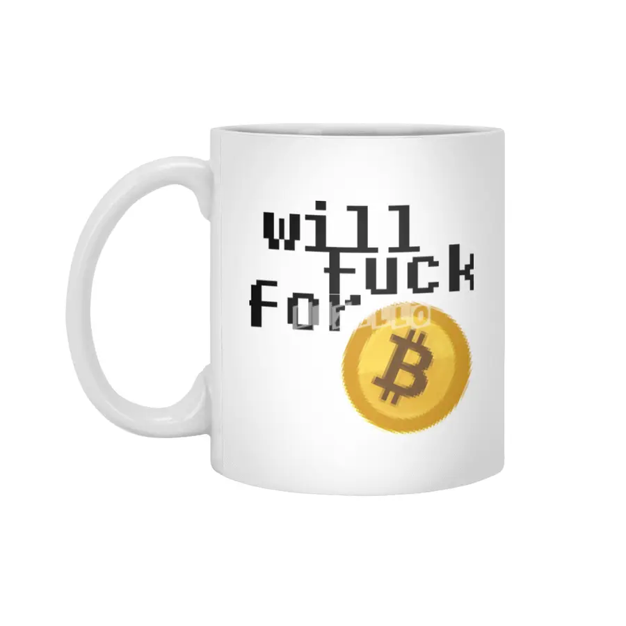 Will Fu*k For Bitcoin Beyaz Kupa