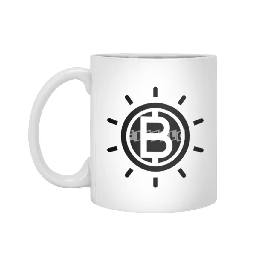 Bitcoin Black and White Design Beyaz Kupa