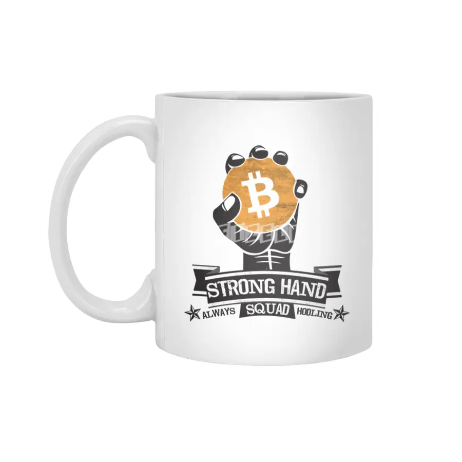 Bitcoin Strong Hand Squad (Light) Beyaz Kupa