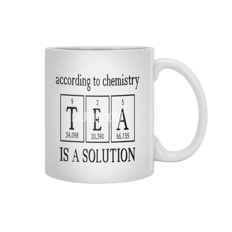 According to Chemistry Tea is a Solution Beyaz Kupa