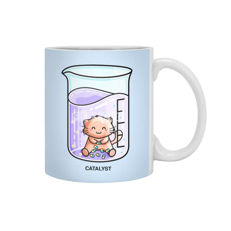 Catalyst Cute Chemistry Cat Pun Beyaz Kupa
