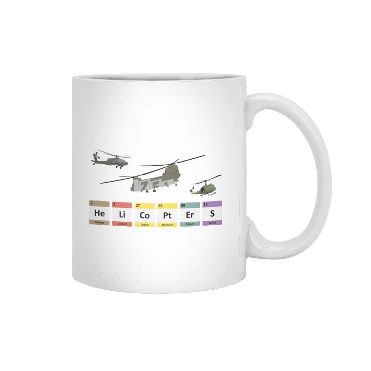 Military Helicopters Chemistry Beyaz Kupa