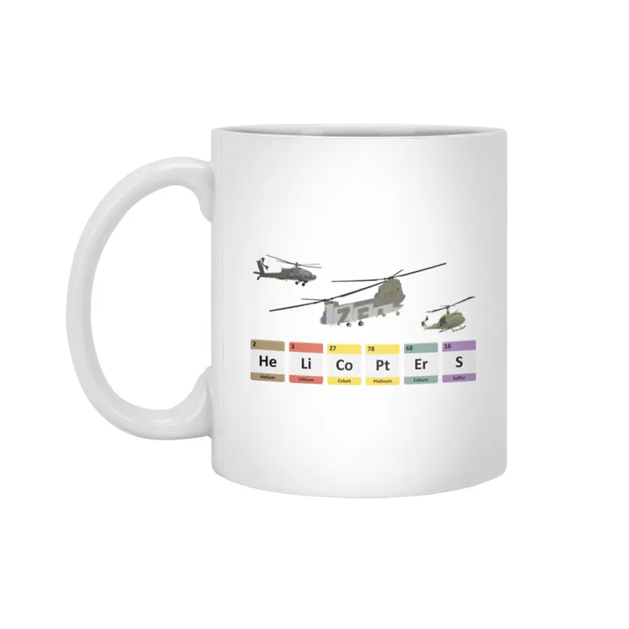 Military Helicopters Chemistry Beyaz Kupa