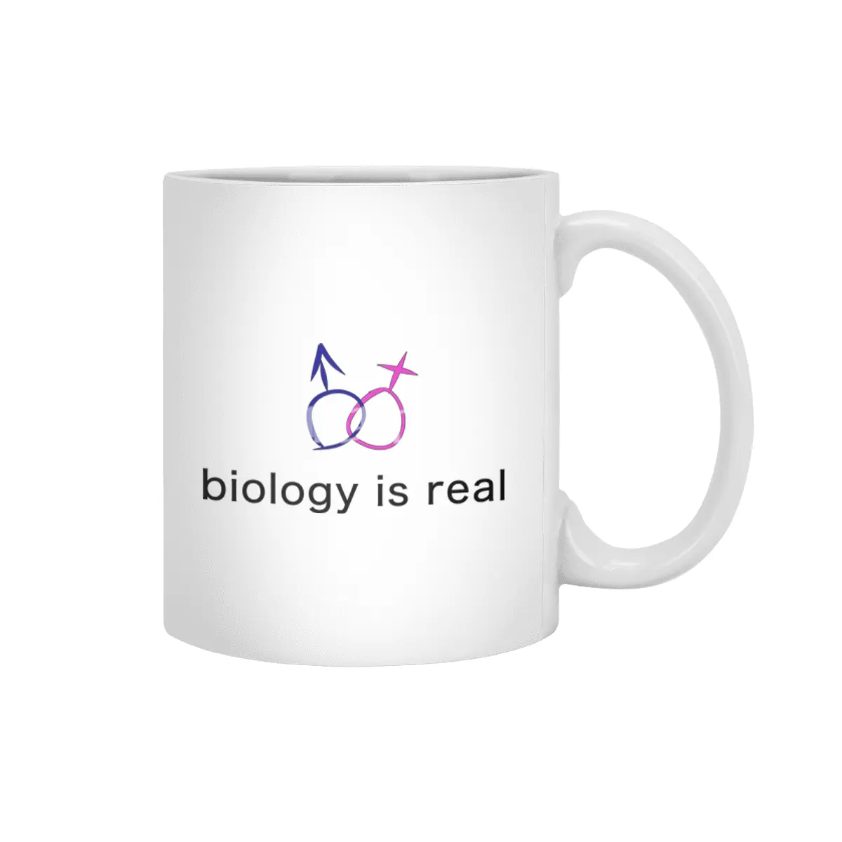 biology is real Beyaz Kupa