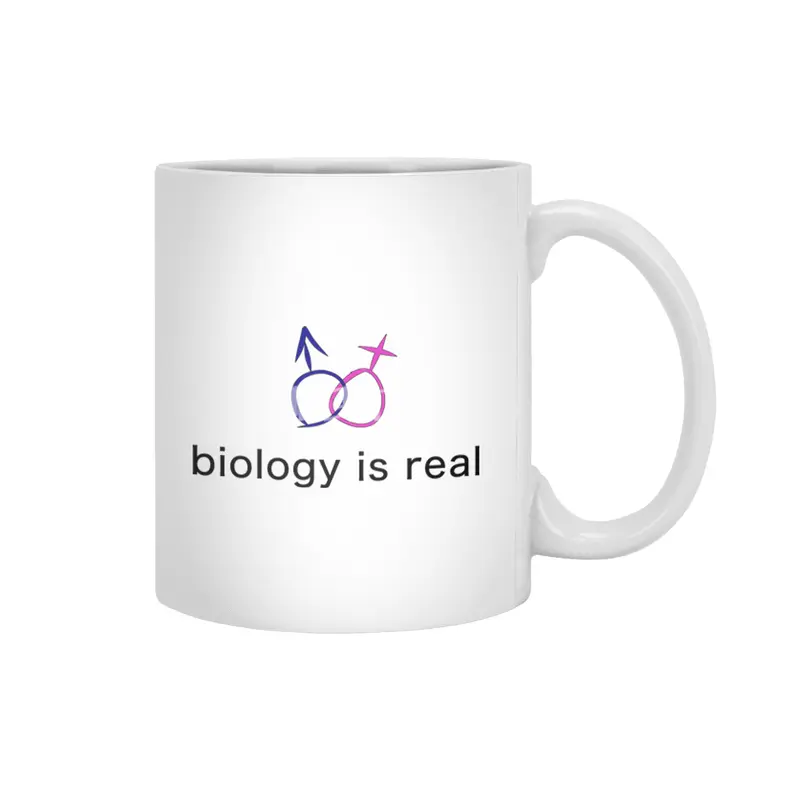biology is real Beyaz Kupa