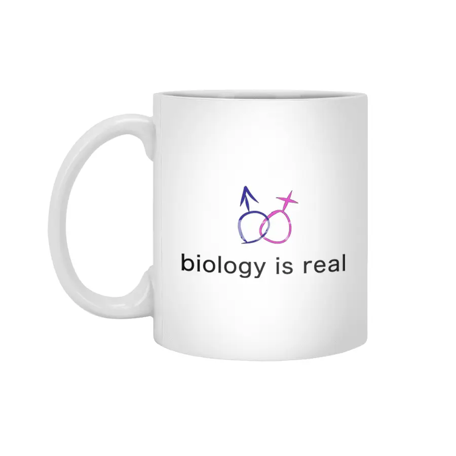 biology is real Beyaz Kupa