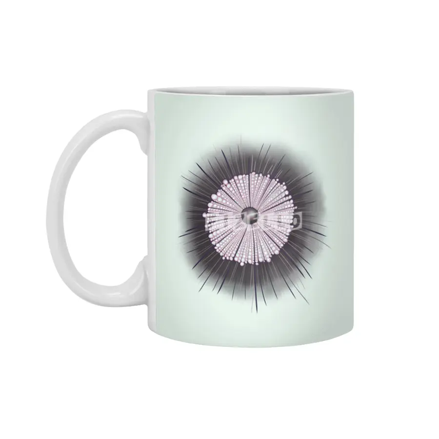 Heliozoa Microbe Microbiology Geek Digital Art Beyaz Kupa