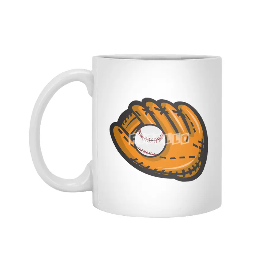 Baseball Glove Ball Retro Beyaz Kupa