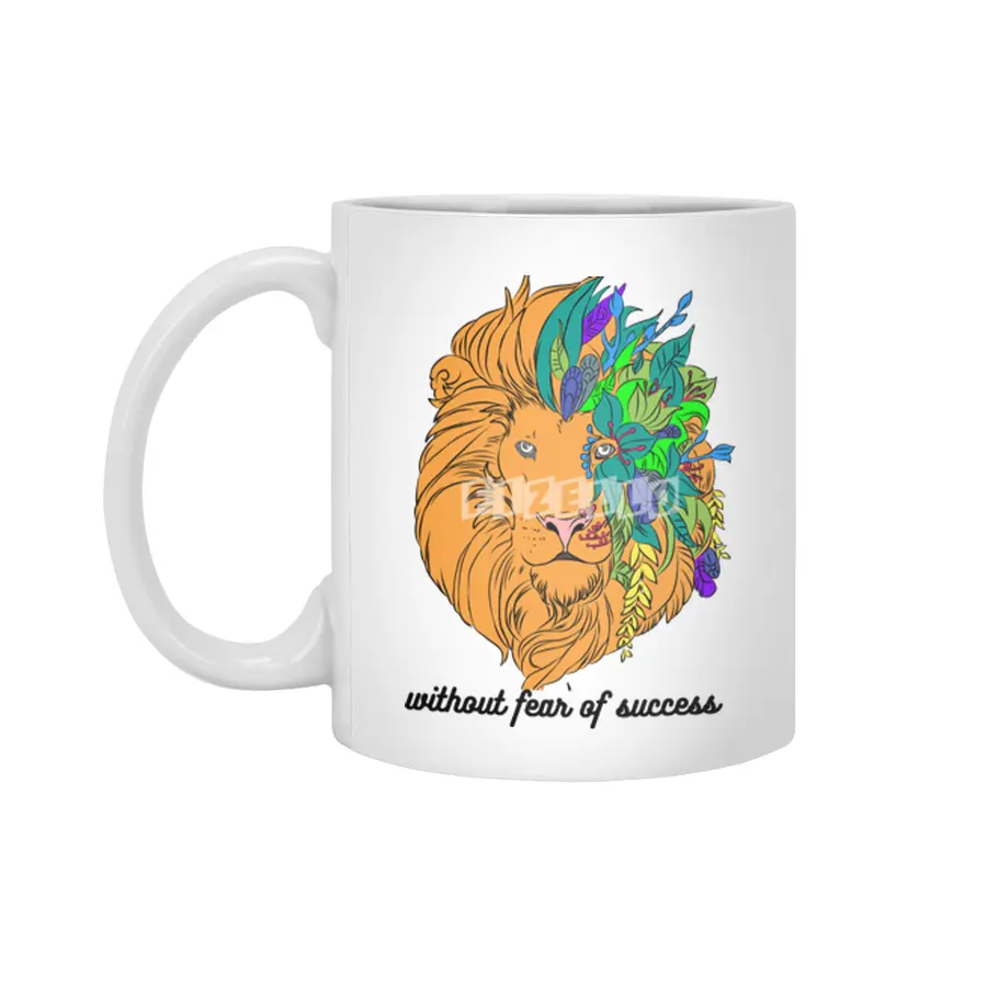 Lion Face Beyaz Kupa
