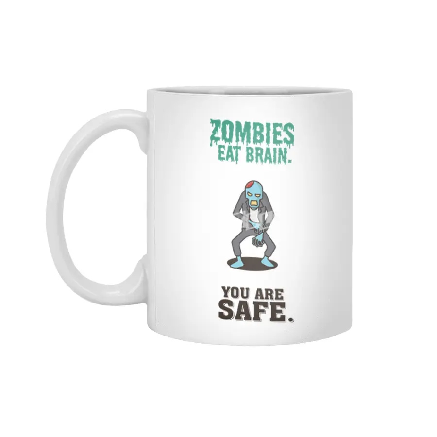 Sarcastic Zombies Quotes Funny Humor Beyaz Kupa