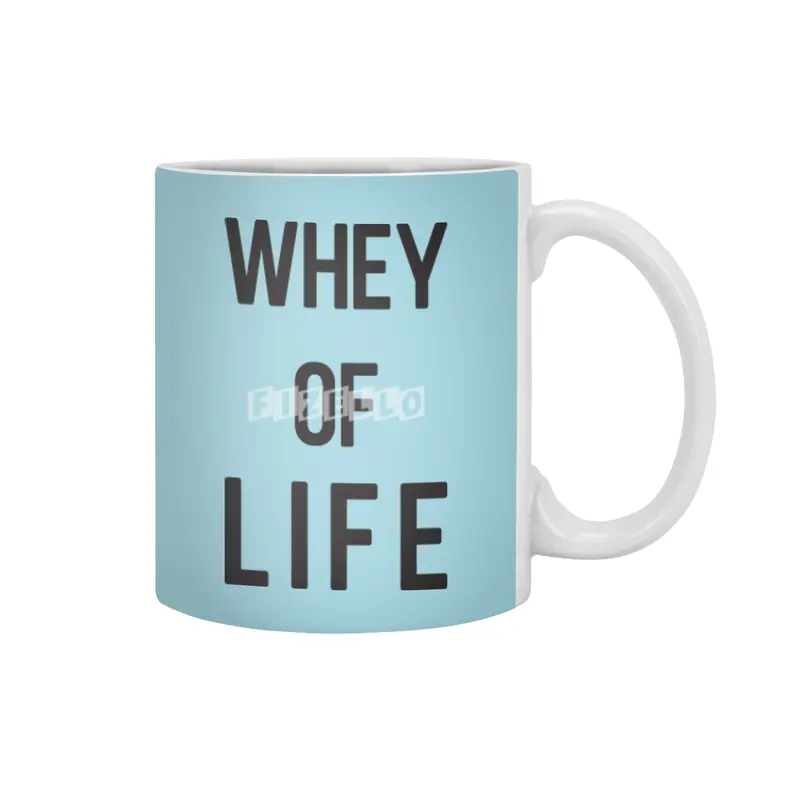 Whey of Life Fitness Food Pun Apparel Beyaz Kupa