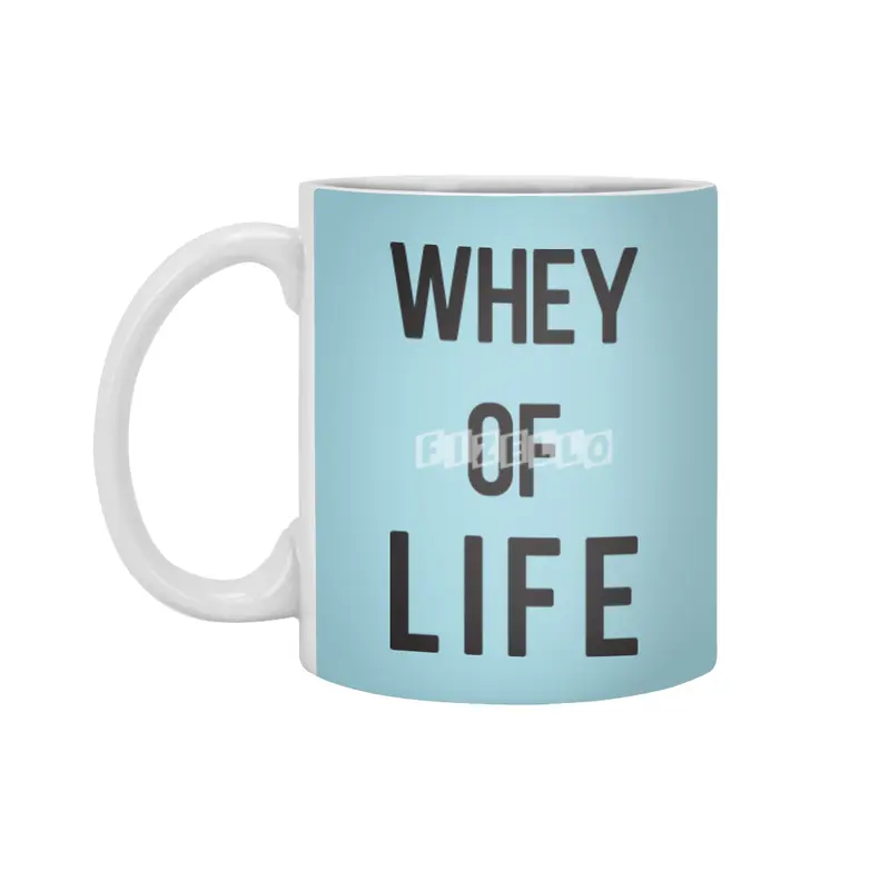 Whey of Life Fitness Food Pun Apparel Beyaz Kupa