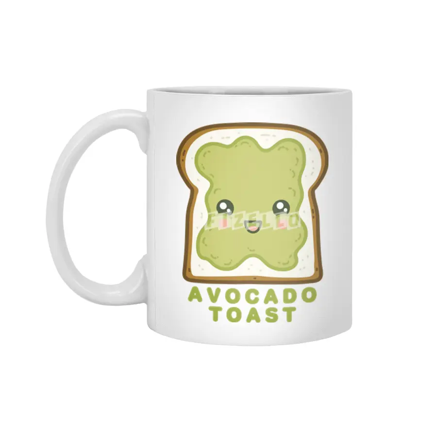 Happy Avocado Toast Beyaz Kupa