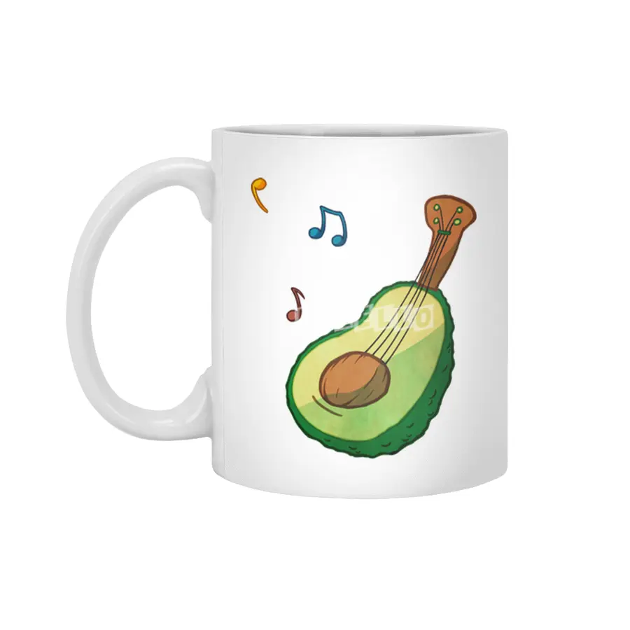 Avocado Guitar Beyaz Kupa