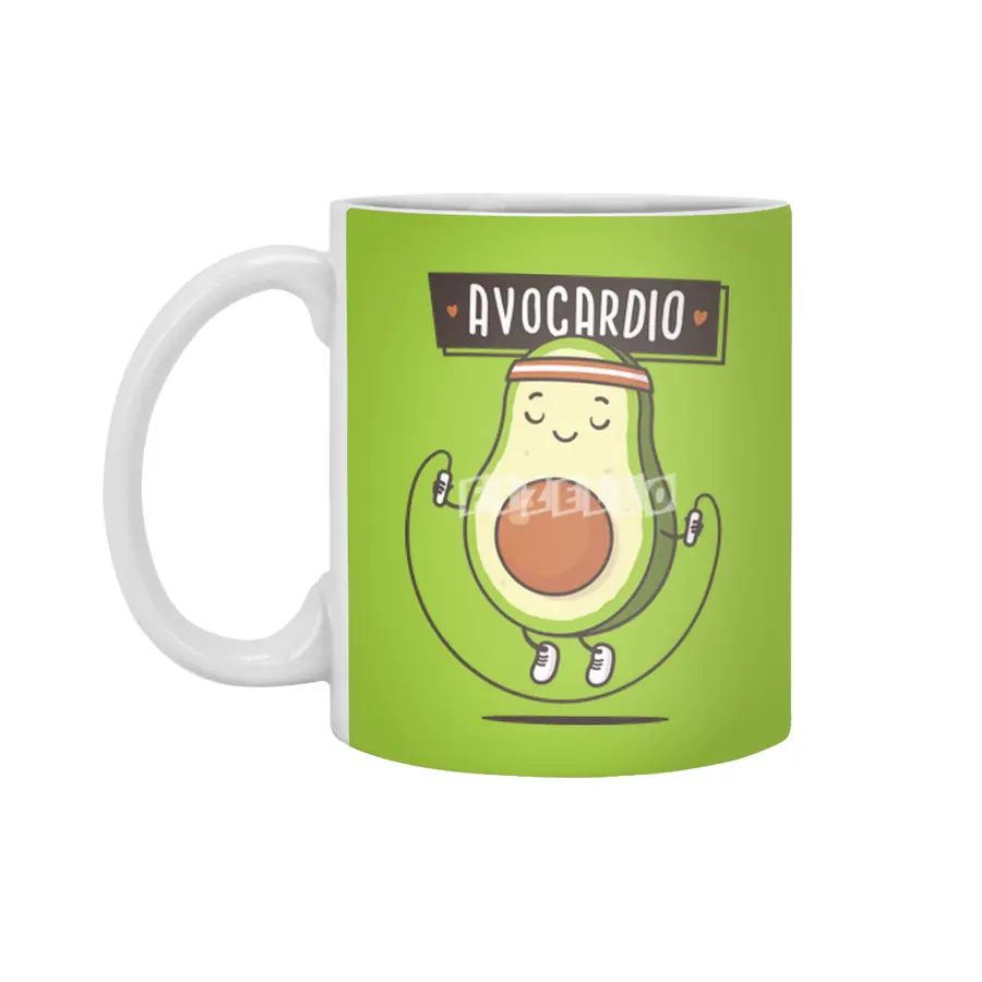 Avo Cardio - Avocado Workout Beyaz Kupa